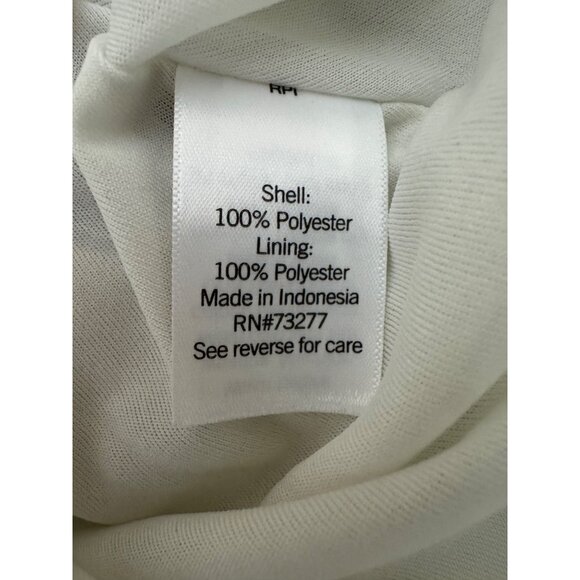 Nine West Black & White Print Satin Balloon Sleeve Midi Dress w/Tie Size XXL 20 - Picture 5 of 7